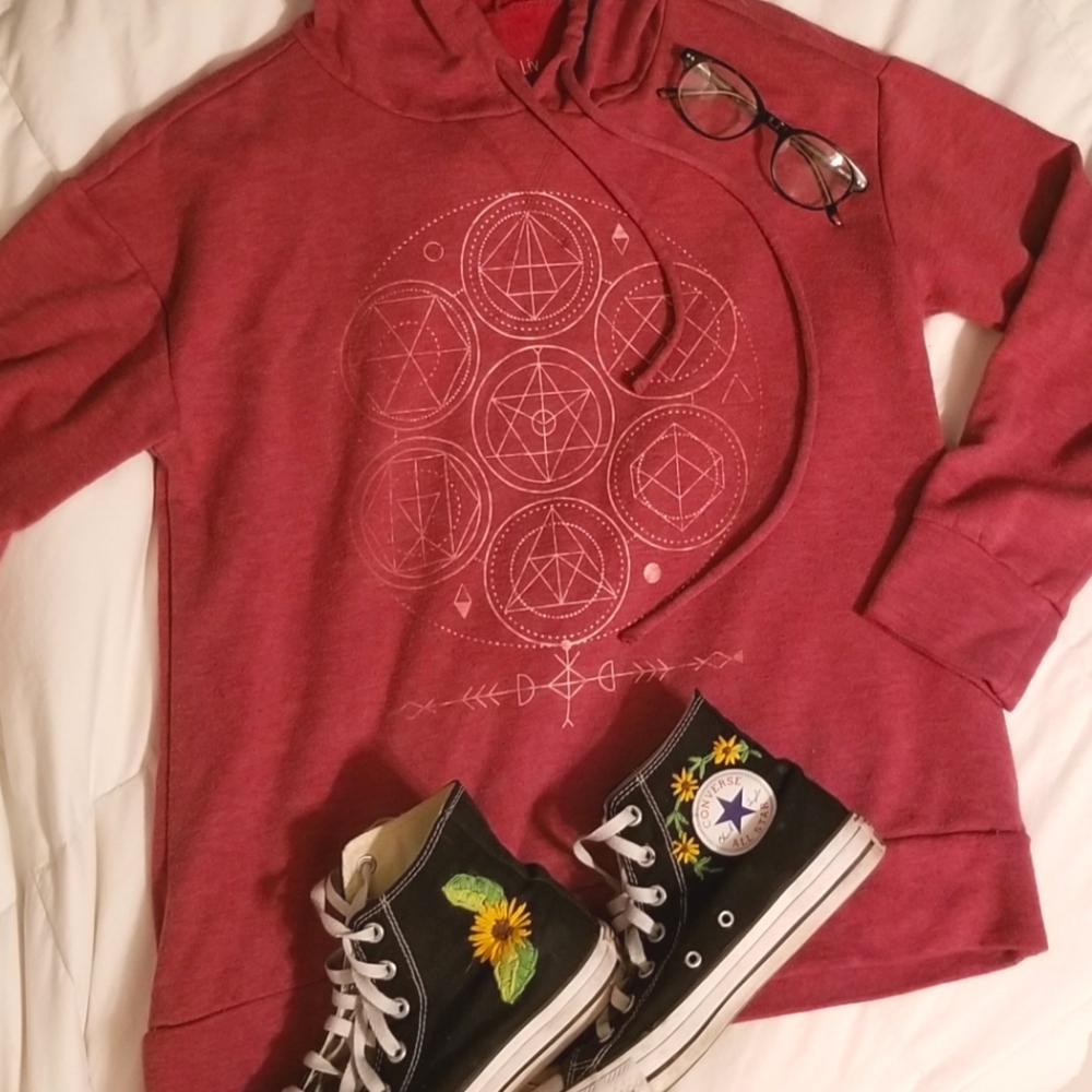 Teens Aesthetic Geometric Hoodie